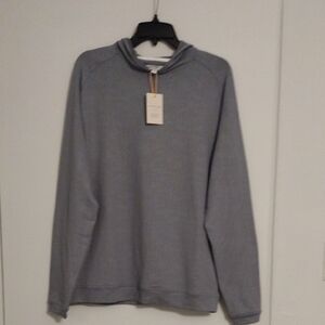 Peter Millar Men's Turtleneck in Gray Hoodie